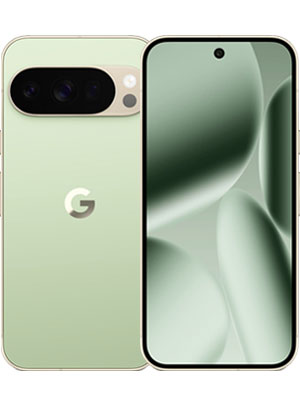 Front and back photo of Google Pixel 10 Pro in Jade color