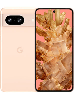 Front and back view of Google Pixel 8 smartphone