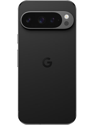 Back view of Google Pixel 9 Pro black smartphone