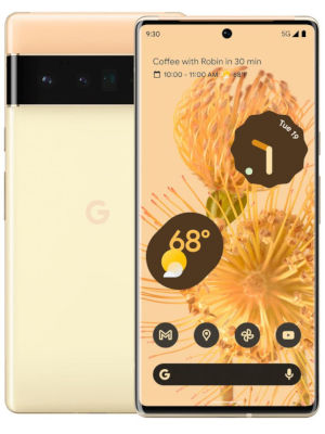 Google Pixel 6 Pro smartphone showing front and back views