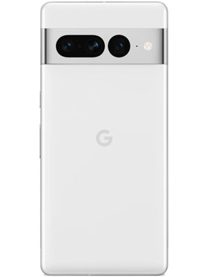 Back view of Google Pixel 7 Pro snow color smartphone