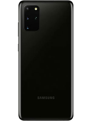 Back view of Samsung Galaxy S20 Plus black smartphone