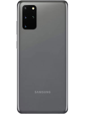 Back view of Samsung Galaxy S20 Plus grey smartphone