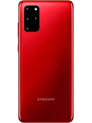 Back view of Samsung Galaxy S20 Plus red smartphone