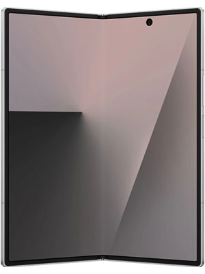 Samsung Galaxy Z fold Z in black color smartphone showing front display photo