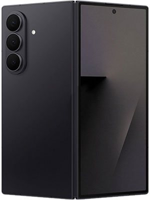 Samsung Galaxy Z Fold 7 in black color showing unfolded front and back picture