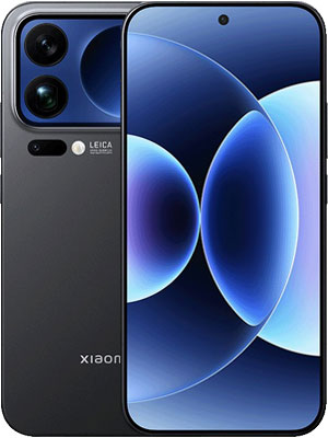 Front and back view of Xiaomi 17 Pro Max smartphone in black color