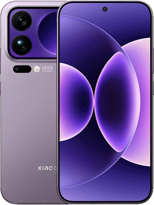Front and back view of Xiaomi 17 Pro Max smartphone in purple color