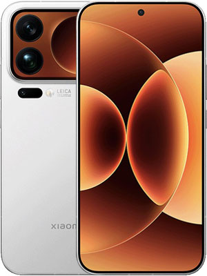 Front and back view of Xiaomi 17 Pro Max smartphone in white color