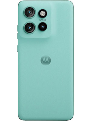Back view of Motorola Edge 60 Neo in Frostbite color smartphone