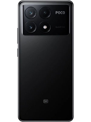Back side photo of Xiaomi Poco X6 Pro in black color
