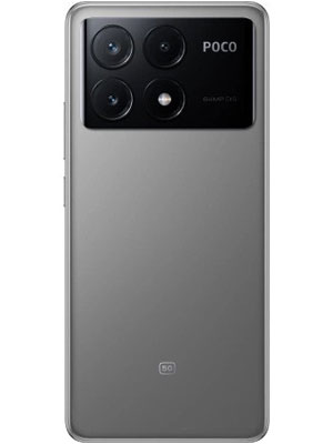 Back side photo of Xiaomi Poco X6 Pro in gray color