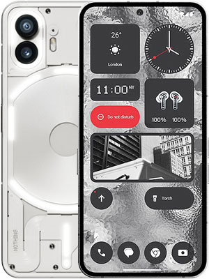 Front and back side photo of Nothing Phone 2 smartphone