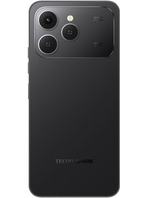 Back side photo of Tecno Spark 40 in Ink Black color smartphone