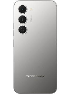 Back side photo of Tecno Spark 40 Pro in Moon Titanium color