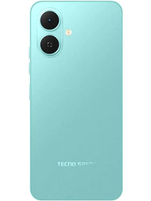 Back side photo of Tecno Spark Go 2 in Turquoise Green color