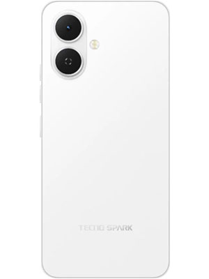 Back side photo of Tecno Spark Go 2 in Veil White color