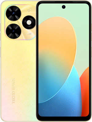 Front and back side photo of Tecno Spark Go 2024