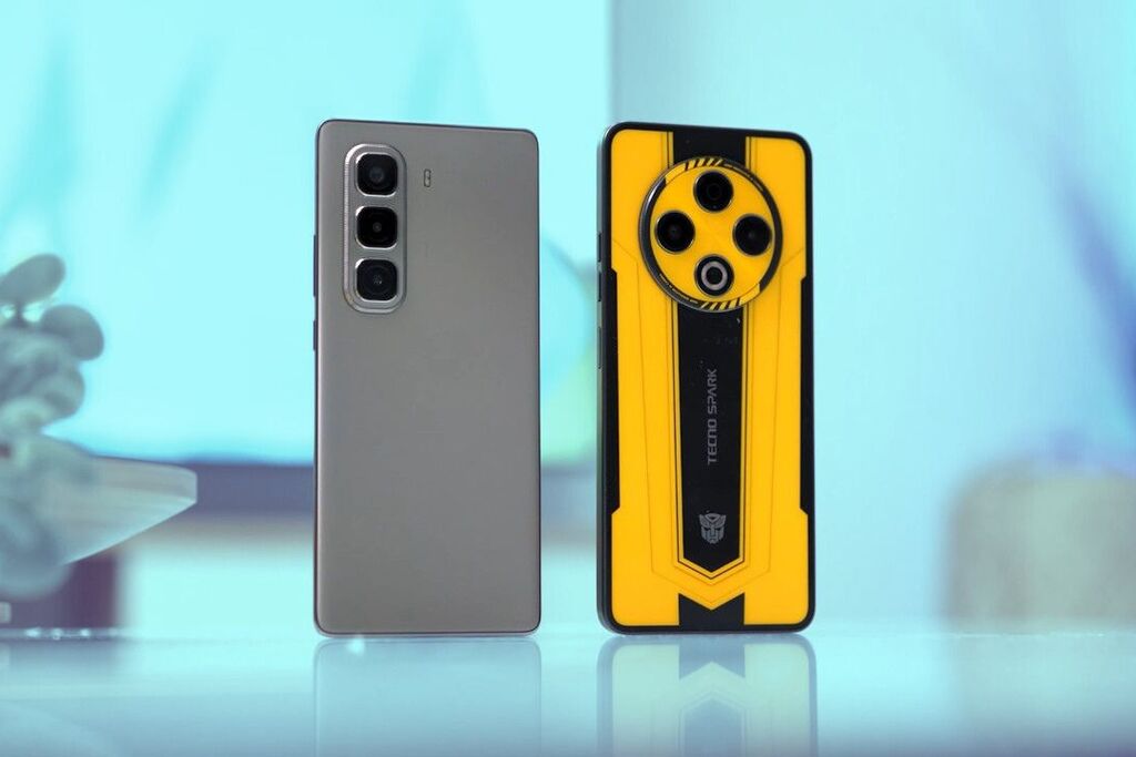 Back side photo of tecno and infinix