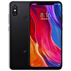 Xiaomi mi 8 Front and back photo in black color