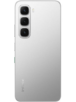 Back side photo of Infinix Hot 60i in Titanium Silver color smartphone