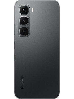 Back side photo of Infinix Hot 60i in Sleek Black color smartphone