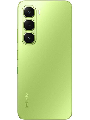 Back side photo of Infinix Hot 60i in Meadow Green smartphone